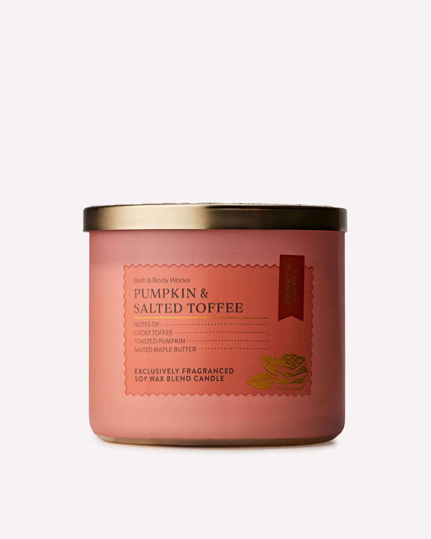 PREORDEN -Pumpkin & Salted Toffee 3-Wick Candle- 2 A 4 SEMANAS EN LLEGAR