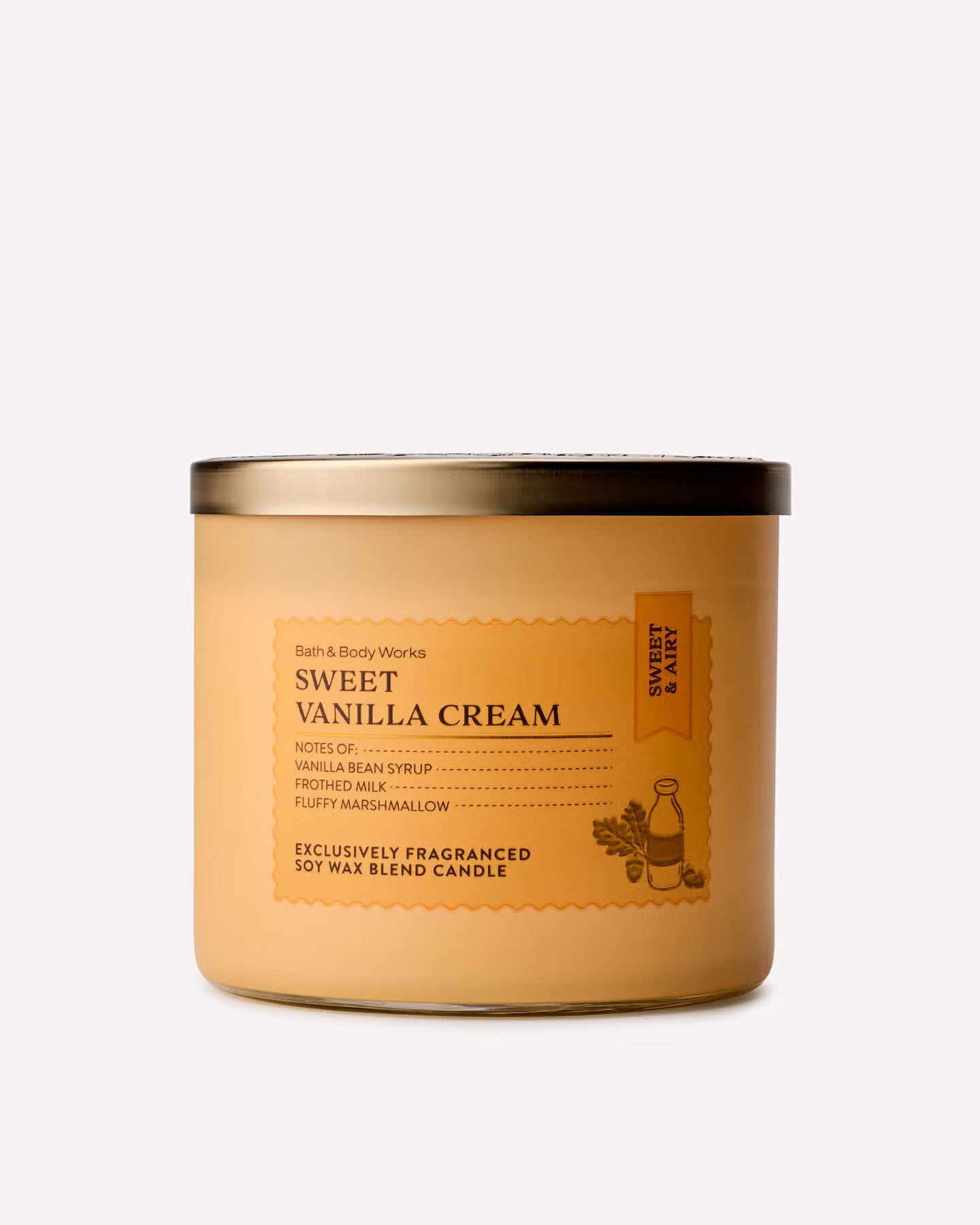 PREORDEN -Sweet Vanilla Cream 3-Wick Candle- 2 A 4 SEMANAS EN LLEGAR