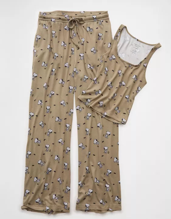PREORDEN -AE Luxe Plush Snoopy Halloween Tank Top & Pant PJ Set - 2 A 4 SEMANAS EN LLEGAR