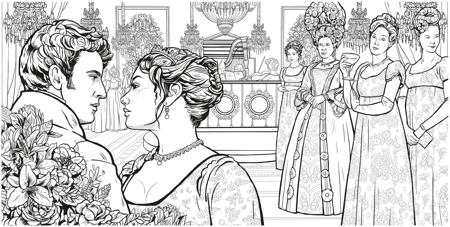 PRE-ORDEN- Bridgerton: The Official Coloring Book TARDA DE 2 A 5 SEMANAS EN LLEGAR