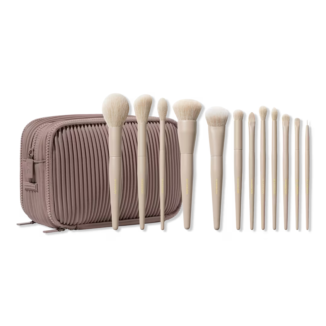 PREORDEN - Custom Blends 12-Piece Face & Eye Brush Set | MORPHE - 2 A 4 SEMANAS EN LLEGAR