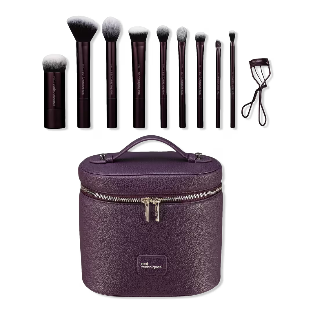 PREORDEN - Glam Galore Brush & Makeup Bag Gift Set | REAL TECHNIQUES - 2 A 4 SEMANAS EN LLEGAR