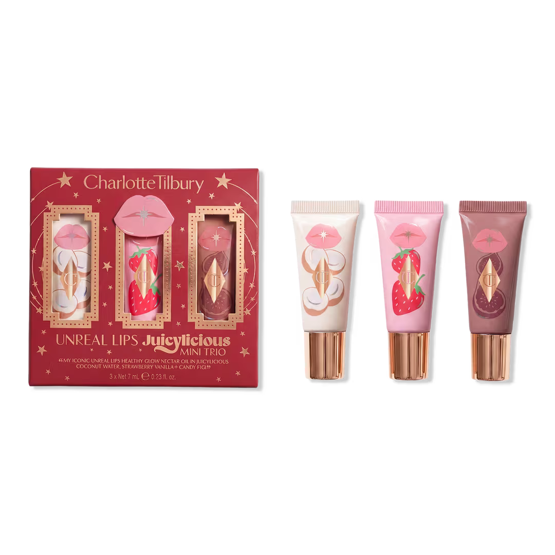 PREORDEN - Unreal Lips Juicylicious Mini Trio | CHARLOTTE TILBURY - 2 A 4 SEMANAS EN LLEGAR