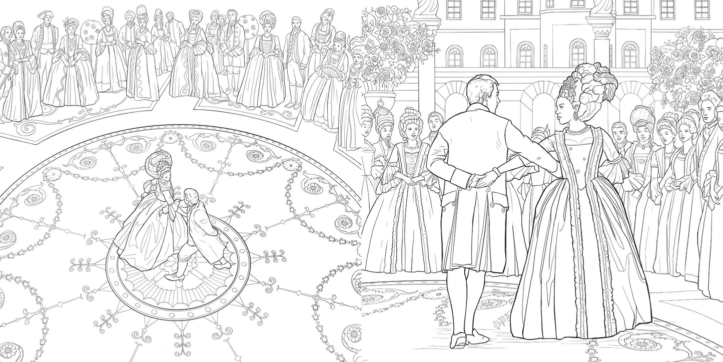PRE-ORDEN- Queen Charlotte, A Bridgerton Story: The Official Coloring Book TARDA DE 2 A 5 SEMANAS EN LLEGAR