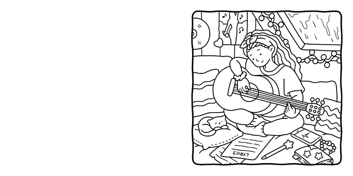 Girl Moments: Coloring Book for Adults and Kids by Coco Wyo