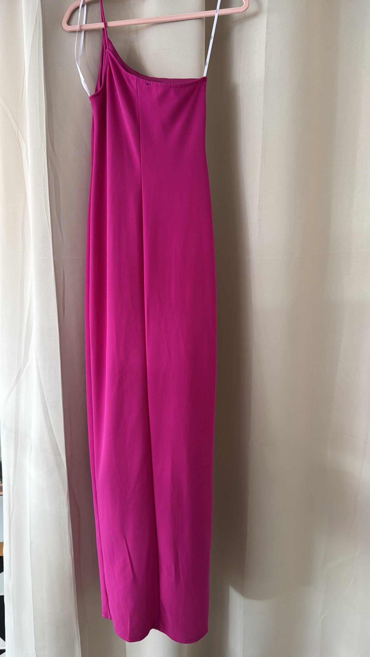 Lulus Cocktail Club hot pink one-shoulder midi dress - NO CAMBIOS NI DEVOLUCIONES