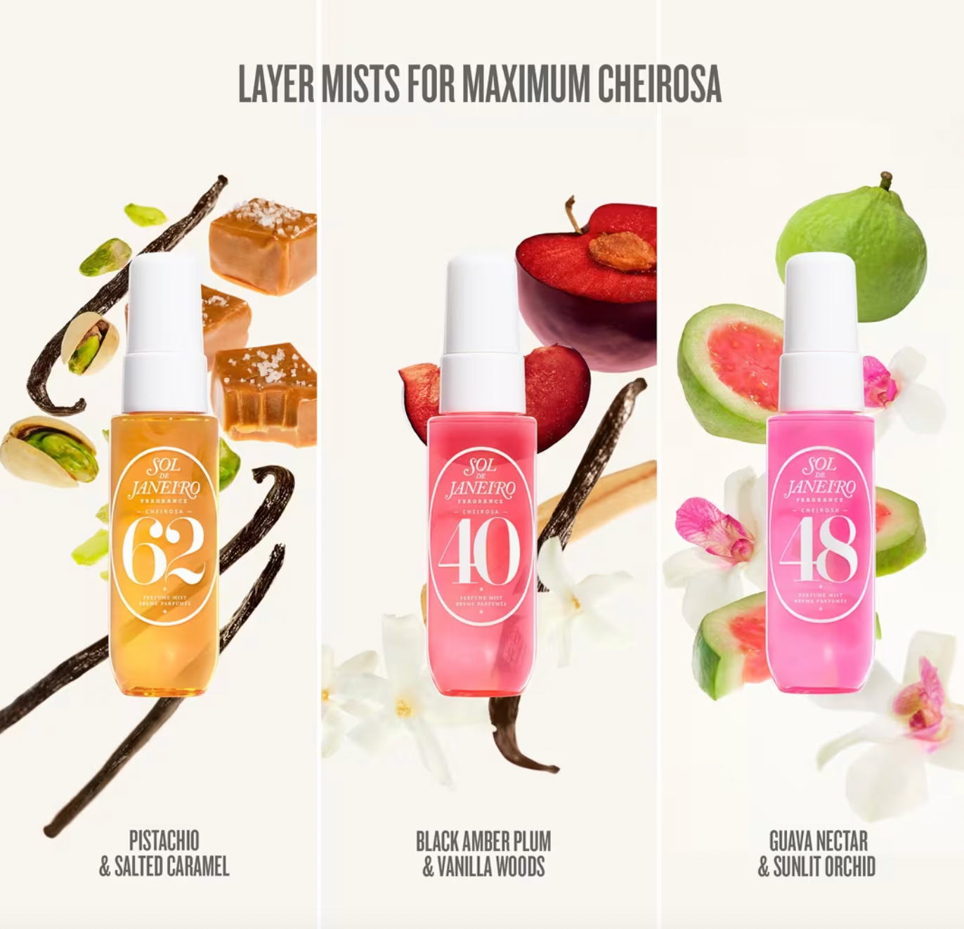 Cheirosa & Cheer Perfume Mist Trio Sampler Set | SOL DE JANEIRO