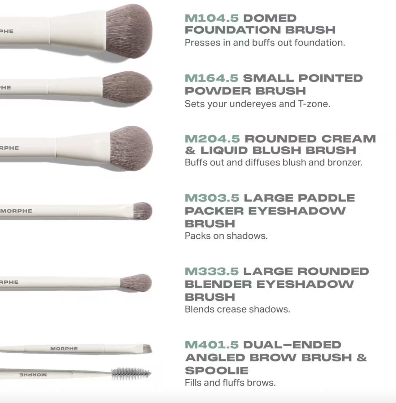 PREORDEN -Along for the Glide 6-Piece Travel Brush Set | MORPHE - 2 A 4 SEMANAS EN LLEGAR