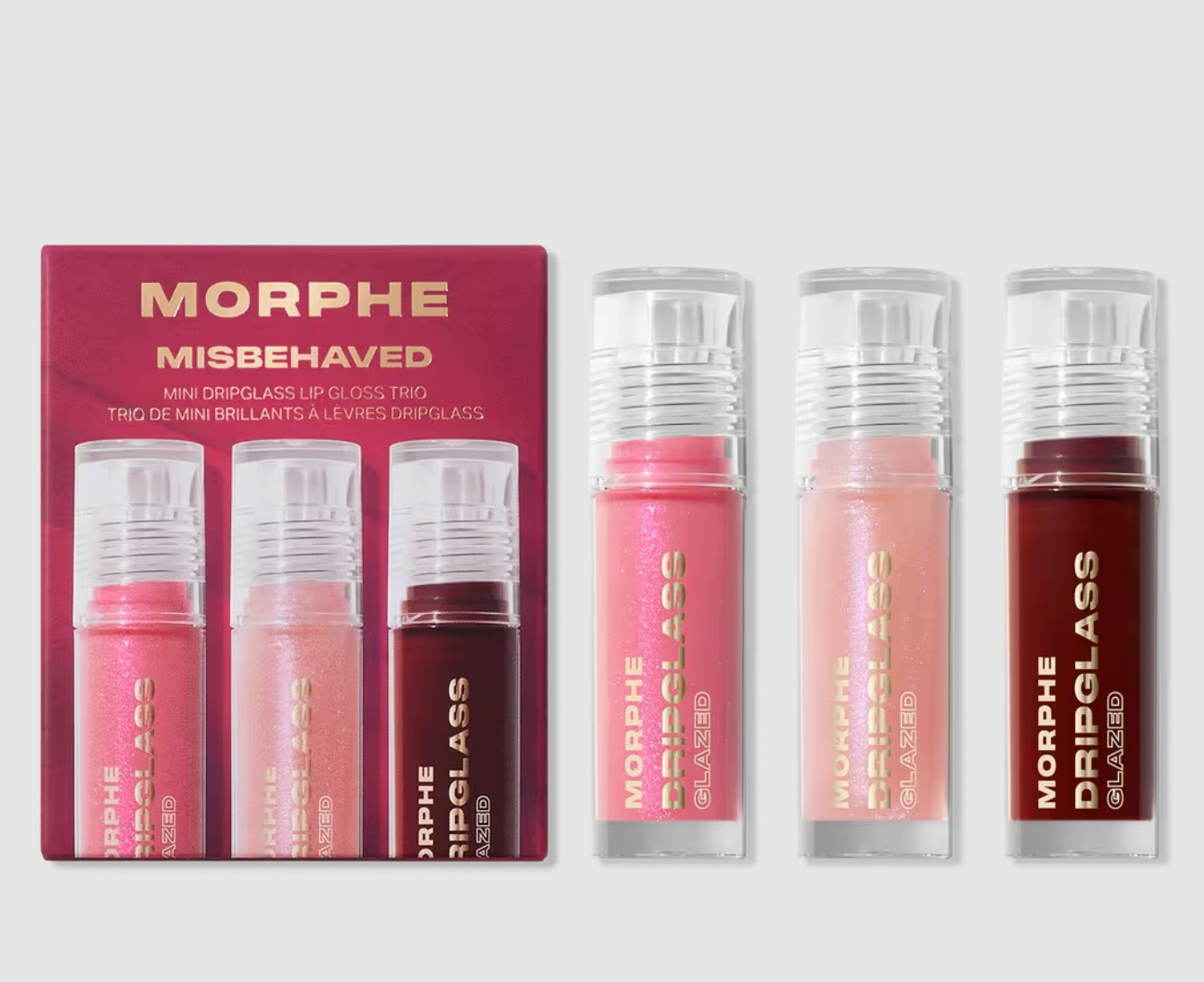 PREORDEN -Misbehaved Mini Dripglass Lip Gloss Trio | MORPHE - 2 A 4 SEMANAS EN LLEGAR