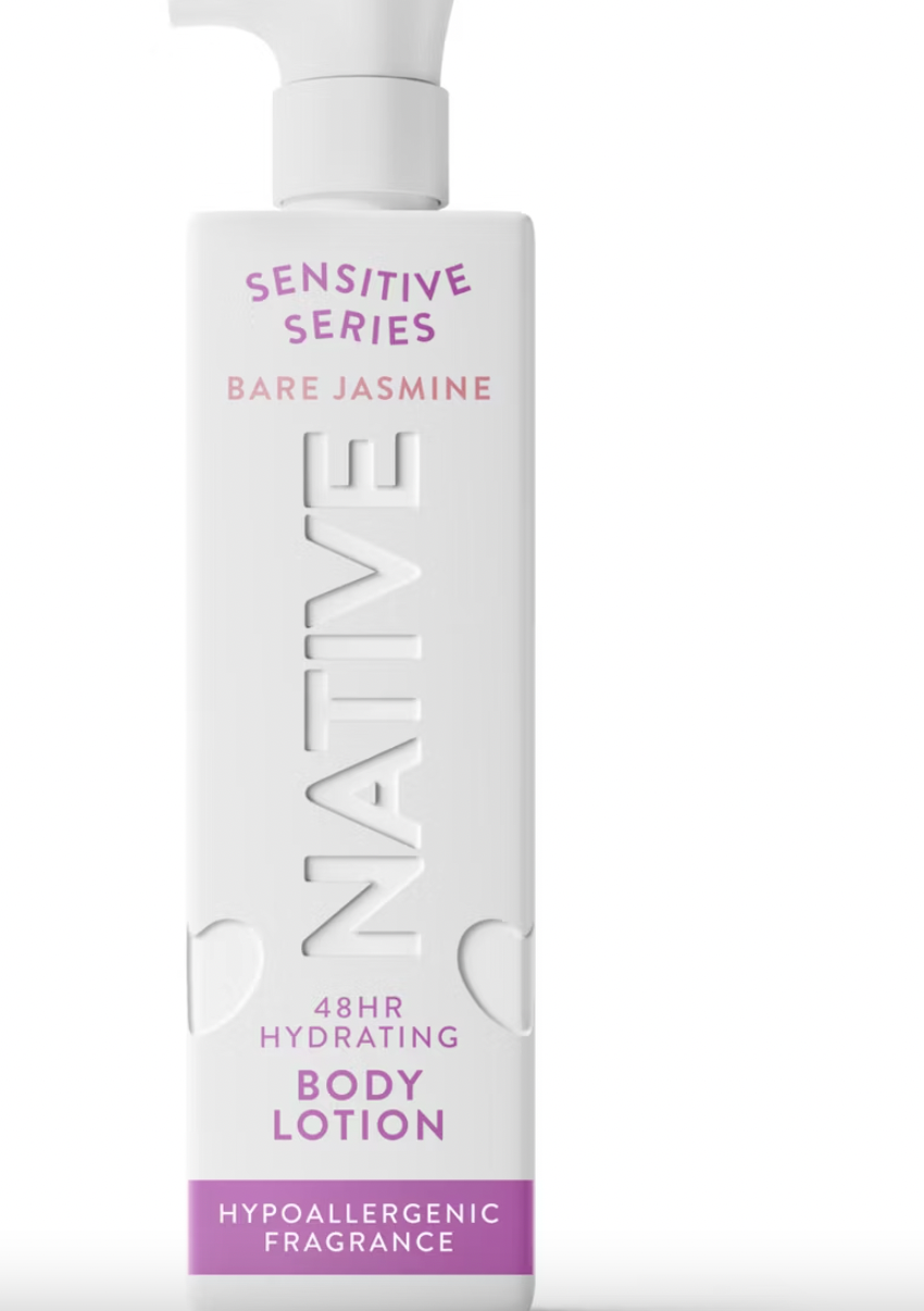 PREORDEN -Native Sensitive Series 48H Hydrating Body Lotion - Hypoallergenic - Bare Jasmine - 18 fl oz - 2 A 4 SEMANAS EN LLEGAR