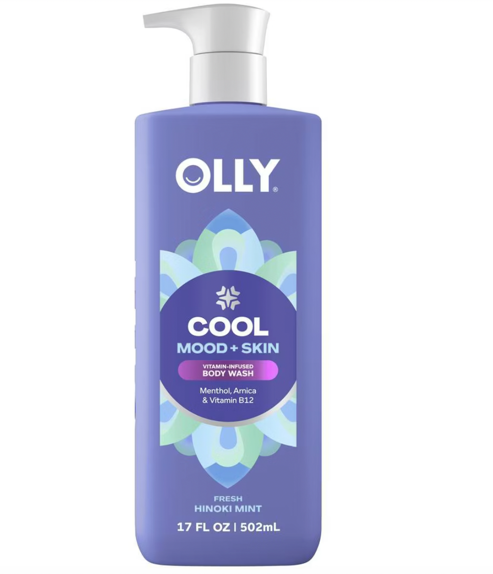 PREORDEN -OLLY Cool Mood and Skin Vitamin-Infused Body Wash - Fresh Hinoki Mint - 17 fl oz - 2 A 4 SEMANAS EN LLEGAR