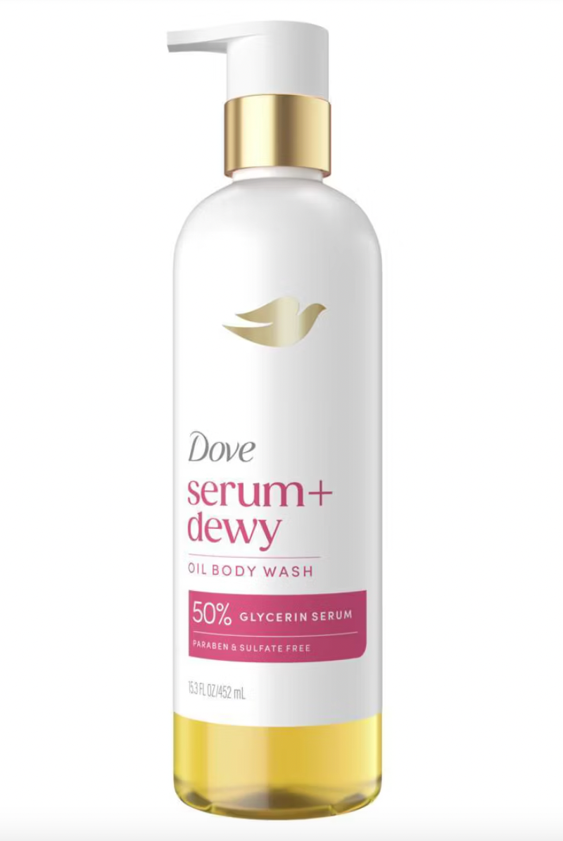 PREORDEN -Dove Beauty Serum+Dewy Oil Body Wash - 50% Glycerin Serum - 15.3 fl oz - 2 A 4 SEMANAS EN LLEGAR