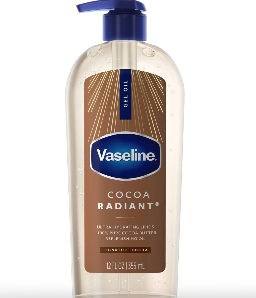 PREORDEN -Vaseline Body Gel Oil Cocoa Radiant Pump - 12 fl oz - 2 A 4 SEMANAS EN LLEGAR