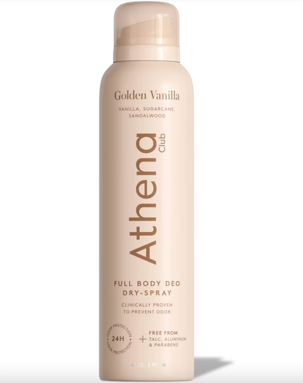 PREORDEN -Athena Club Dry Touch Deo Body Spray Golden Vanilla - 4oz - 2 A 4 SEMANAS EN LLEGAR