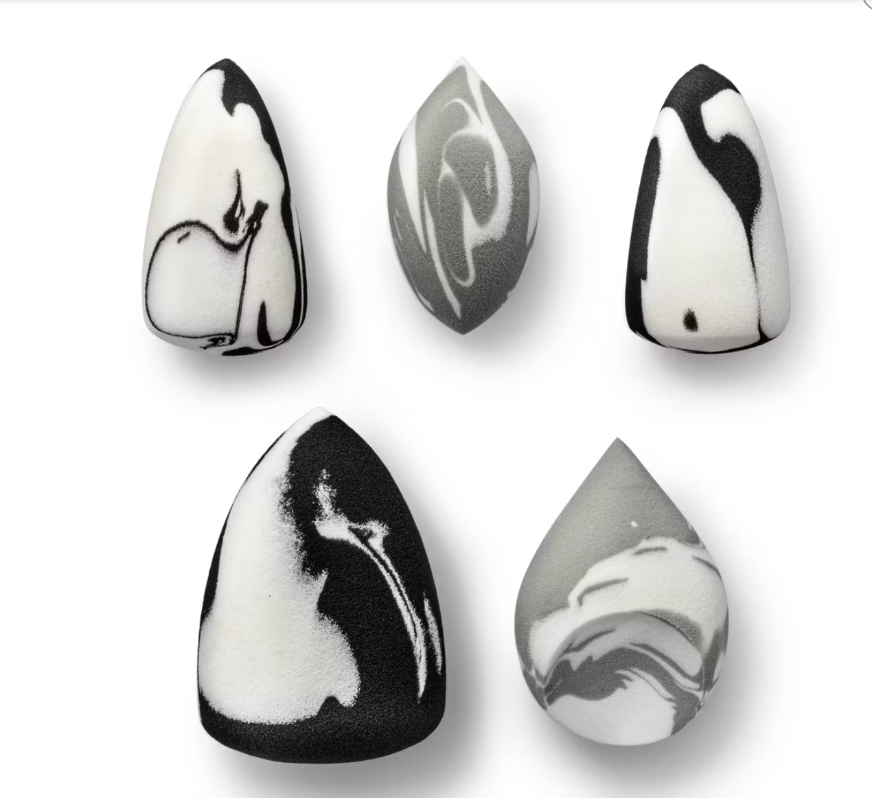 PREORDEN -Sonia Kashuk™ Multisize Latex-Free Makeup Blender Sponge - Marble - 5pk - 2 A 4 SEMANAS EN LLEGAR