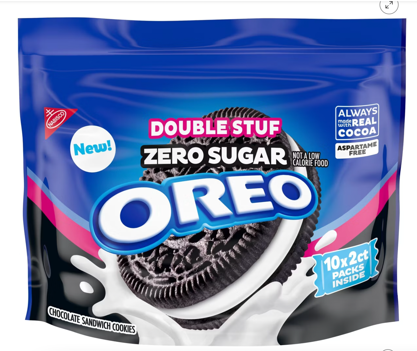 PREORDEN - Oreo Double Stuf Zero Sugar Chocolate Sandwich Cookies - 10.3oz - 2 A 4 SEMANAS EN LLEGAR