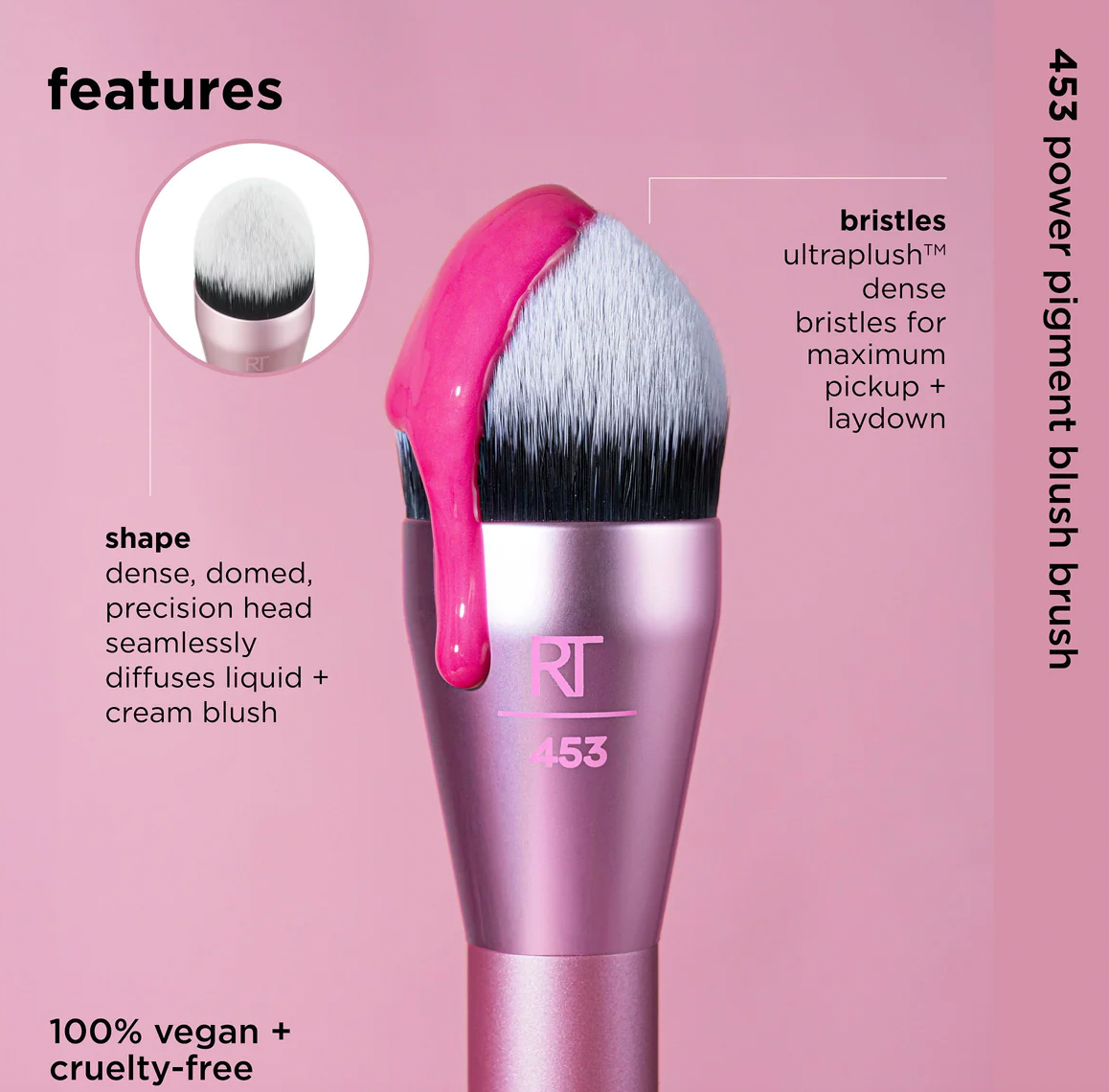 Power Pigment Blush Makeup Brush | REAL TECHNIQUES