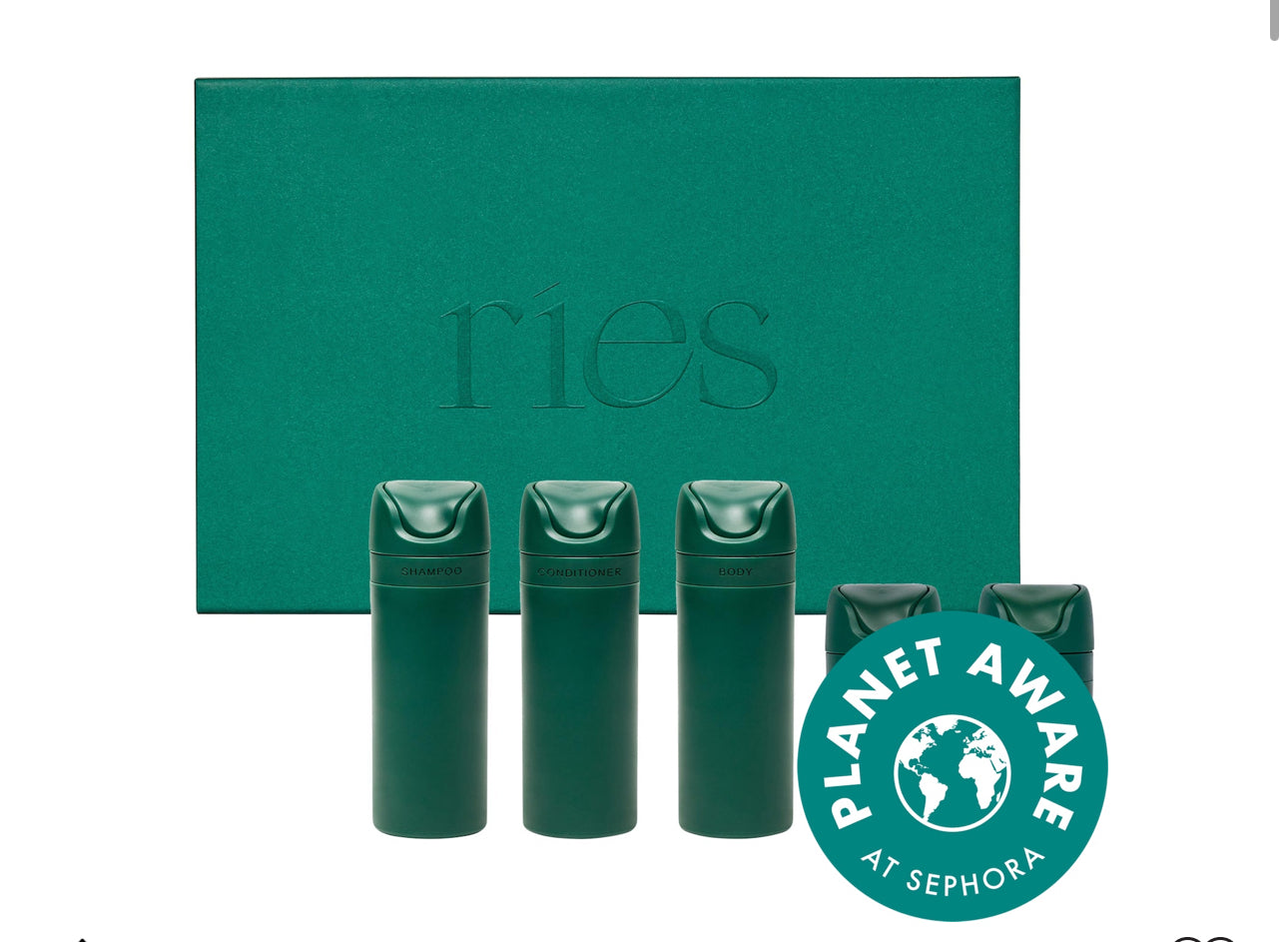 PREORDEN- The Essential Refillable Travel Container Set in Green | RIES - 2 a 4 SEMANAS EN LLEGAR