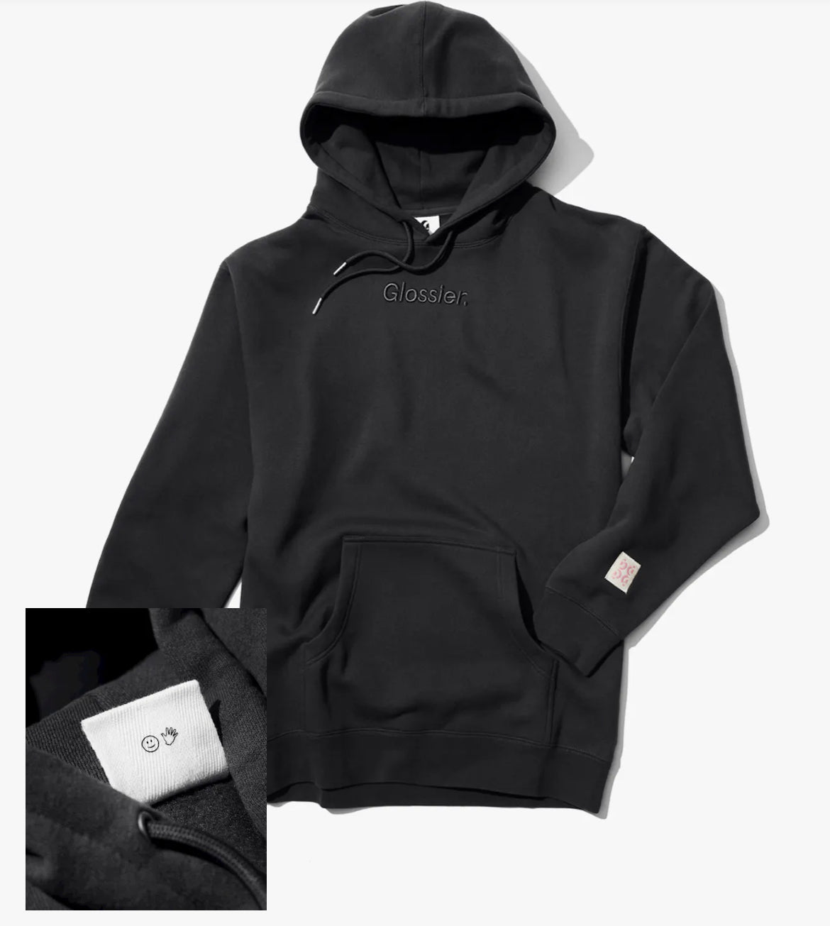 PREORDEN  Glossier NYC Embroidered Hoodie | Glossier   4bs Cosmetics