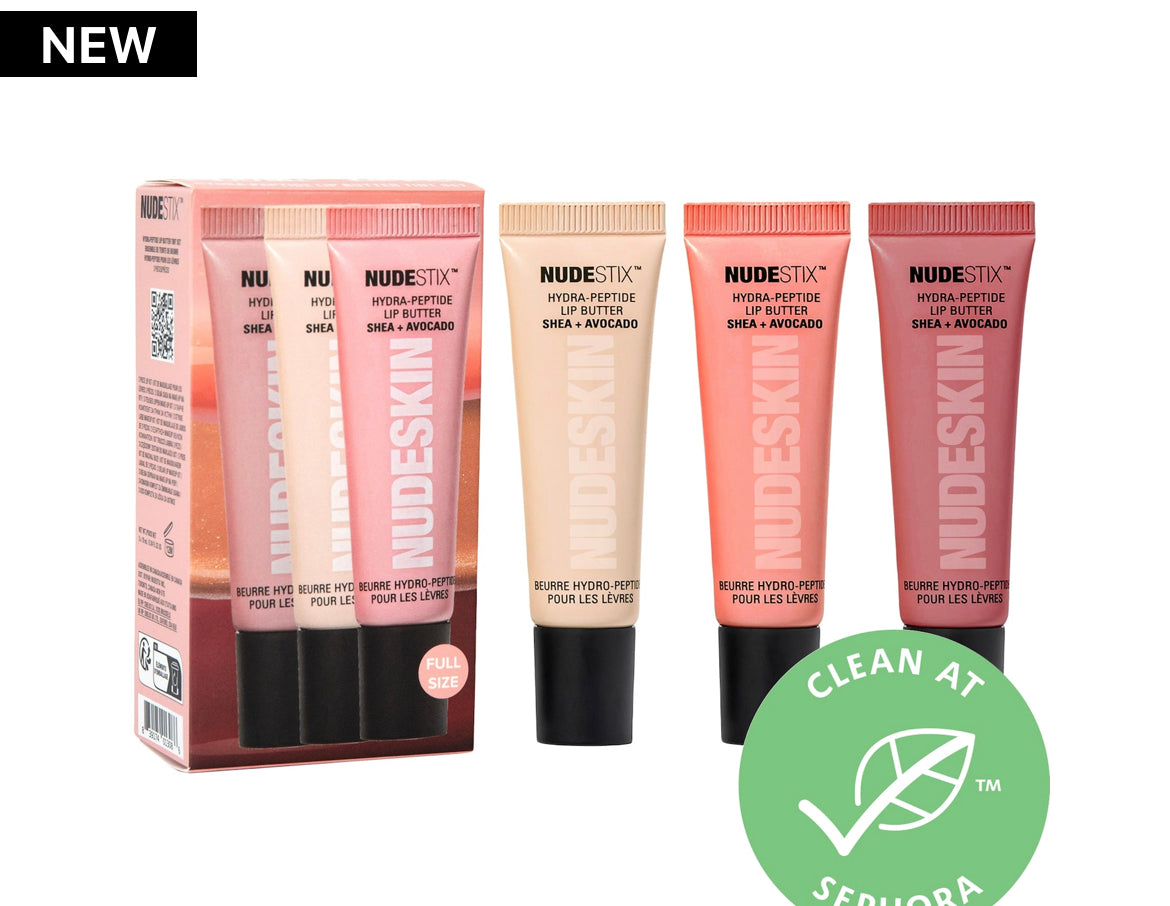 PREORDEN - Hydra-peptide Lip Butter Tint Set - 3 pcs
Hydrating + Plumping | NUDESTIX