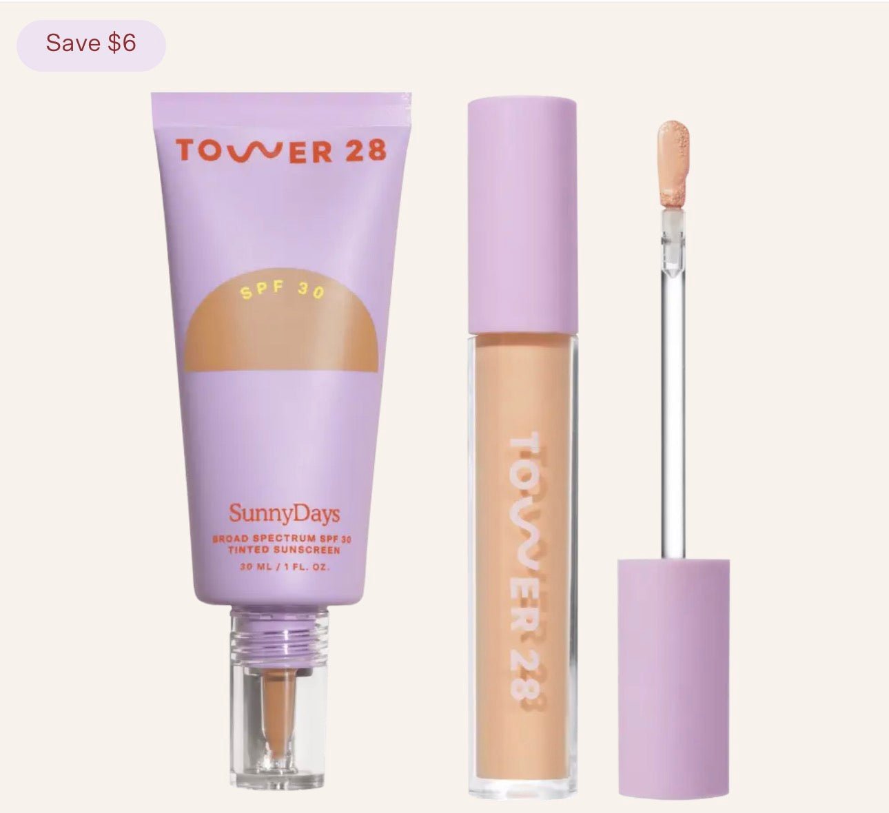PRERODEN - SET DE SKIN TINT Y CONCEALER AMBOS FULL SIZE - Tower 28 - 2 A 4 SEMANAS EN LLEGAR *PON TUS TONOS EN NOTAS O MÁNDAME DM*