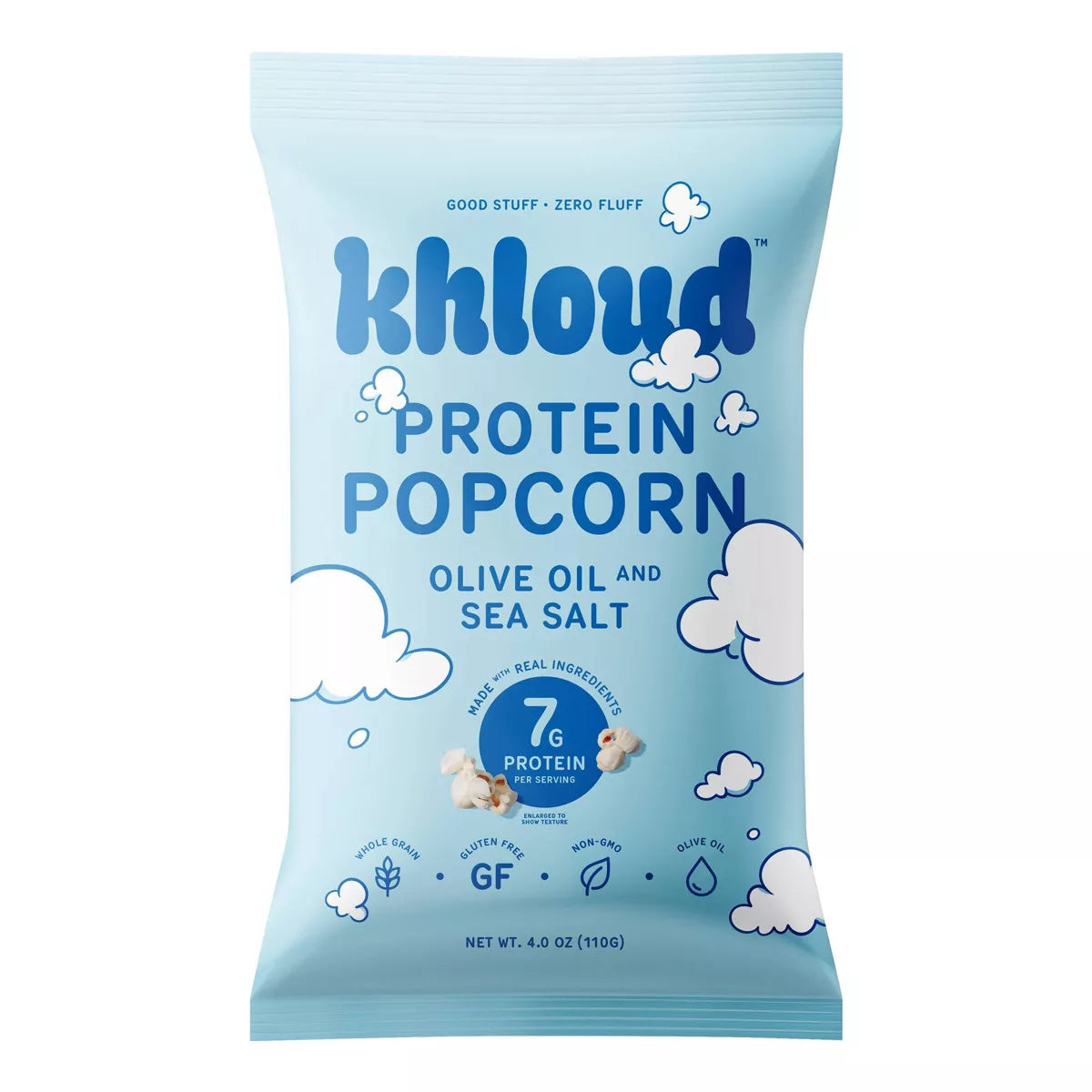 PREORDEN -Khloud Olive Oil and Sea Salt Protein Popcorn - 4oz- 2 A 4 SEMANAS EN LLEGAR