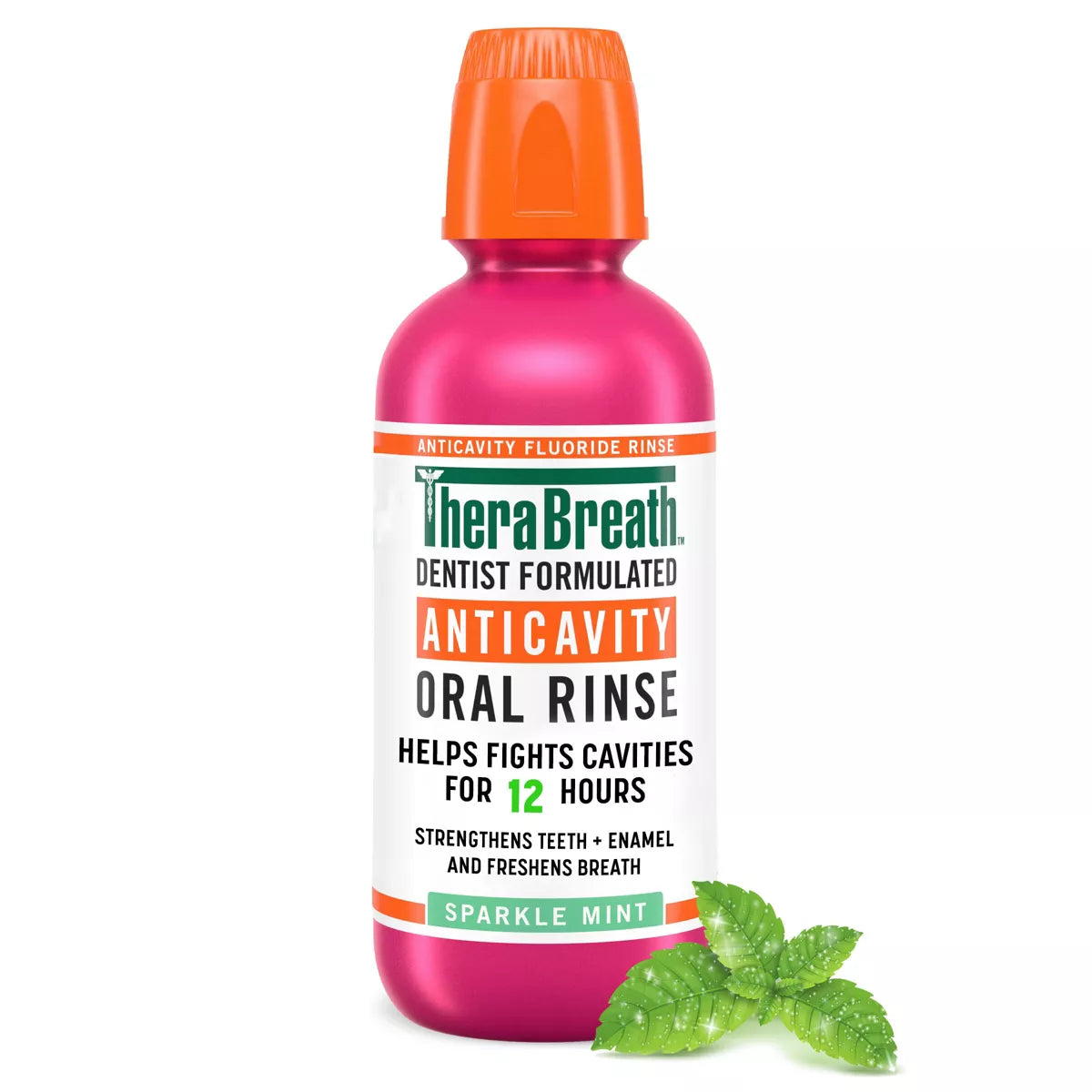PREORDEN -TheraBreath Anticavity Fluoride Mouthwash - Sparkle Mint - 2 A 4 SEMANAS EN LLEGAR