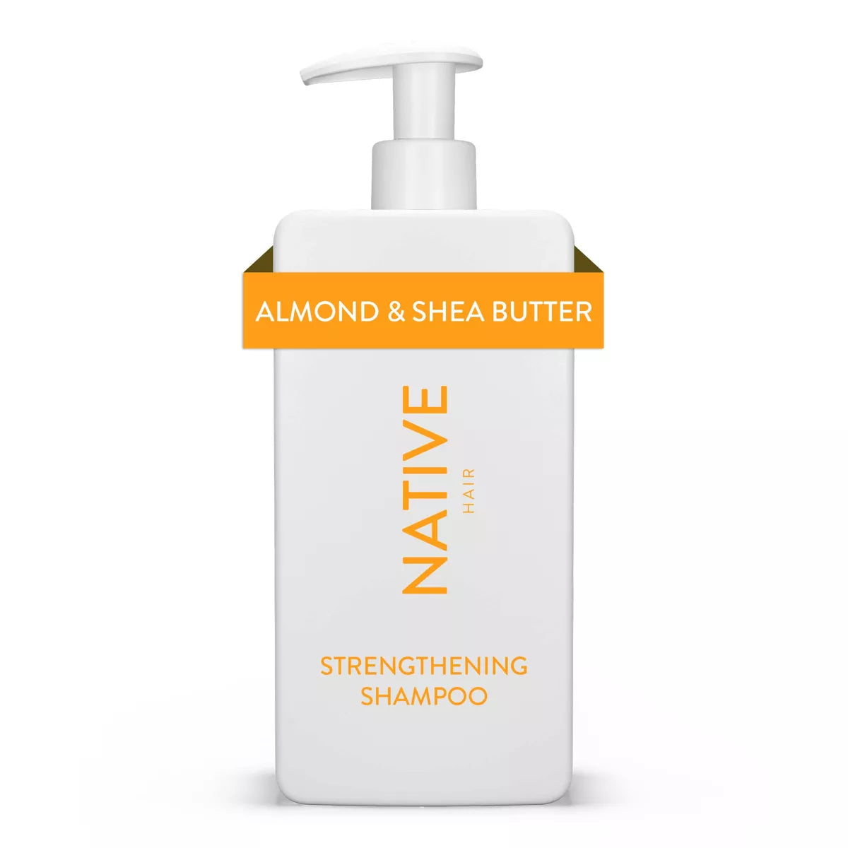 PREORDEN -Native Vegan Strengthening Shampoo with Almond & Shea Butter, Clean, Sulfate, Paraben and Silicone Free - 16.5 fl oz- 2 A 4 SEMANAS EN LLEGAR