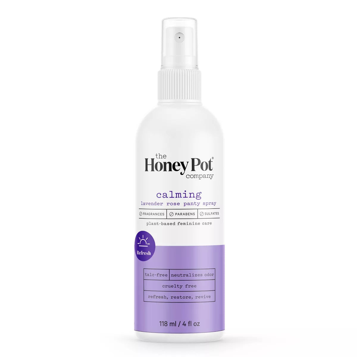 PREORDEN -The Honey Pot Company, Refreshing Lavender Rose Panty and Body Plant-Derived Deodorant Spray - 4 fl oz - 2 A 4 SEMANAS EN LLEGAR