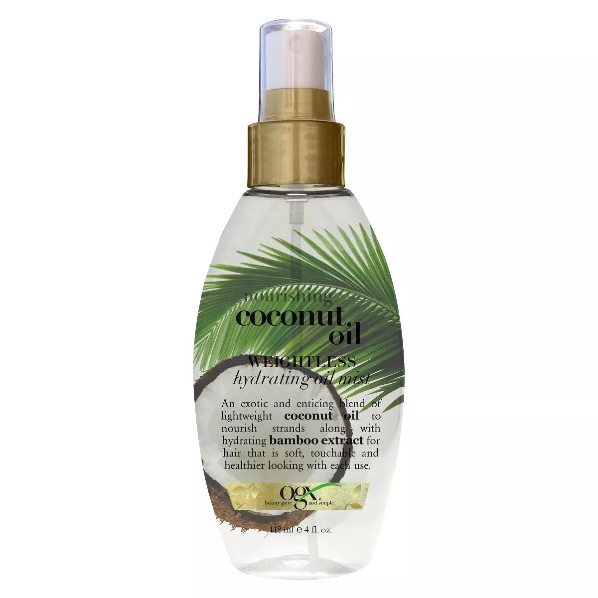 PREORDEN -OGX Nourishing Coconut Oil Weightless Hydrating Oil Mist Lightweight Leave-In Hair Treatment - 4.0 fl oz - 2 A 4 SEMANAS EN LLEGAR