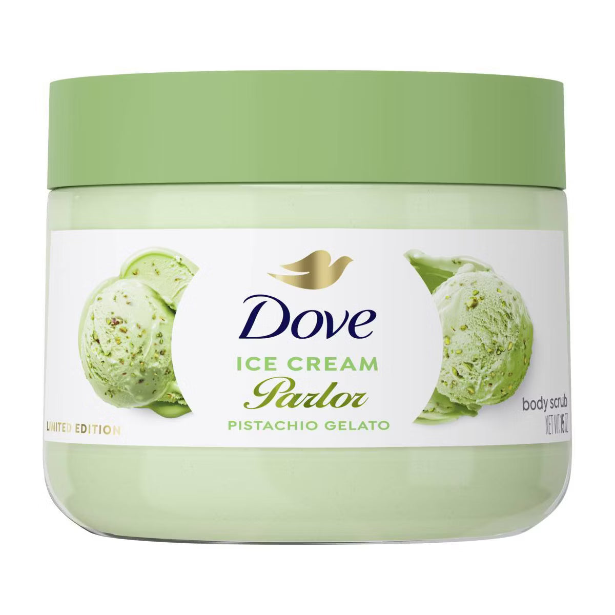PREORDEN -Dove Beauty Body Scrub - Pistachio Gelato - 15oz- 2 A 4 SEMANAS EN LLEGAR