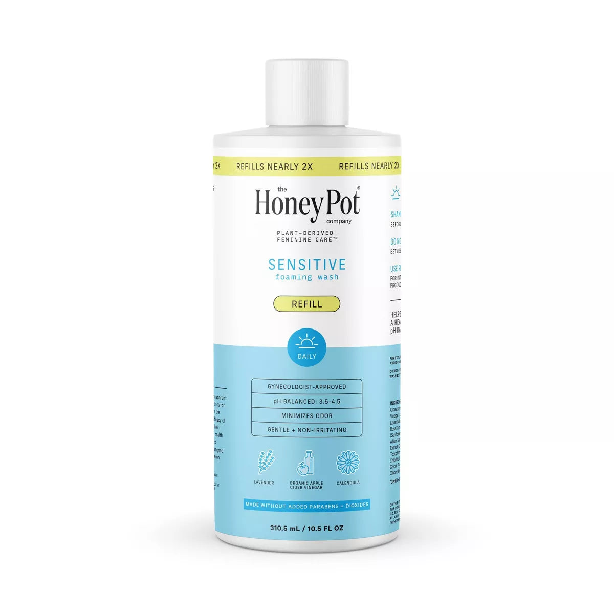 PREORDEN -The Honey Pot Company Sensitive Foaming Wash Refill - 10.5oz - 2 A 4 SEMANAS EN LLEGAR