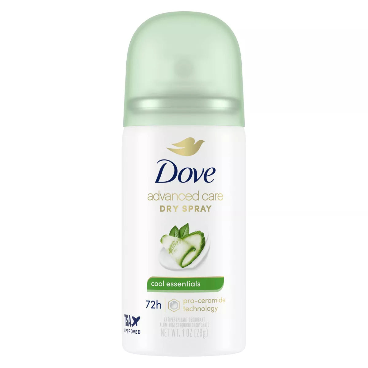 PREORDEN -MINI Dove Beauty Cool Essentials Antiperspirant Mini Deodorant Dry Spray - Travel Size - 1oz - 2 A 4 SEMANAS EN LLEGAR
