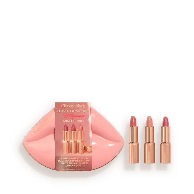 PREORDEN -HOLLYWOOD ICONIC MINI LIP TRIO | CHARLOTTE TILBURY - 2 A 4 SEMANAS EN LLEGAR