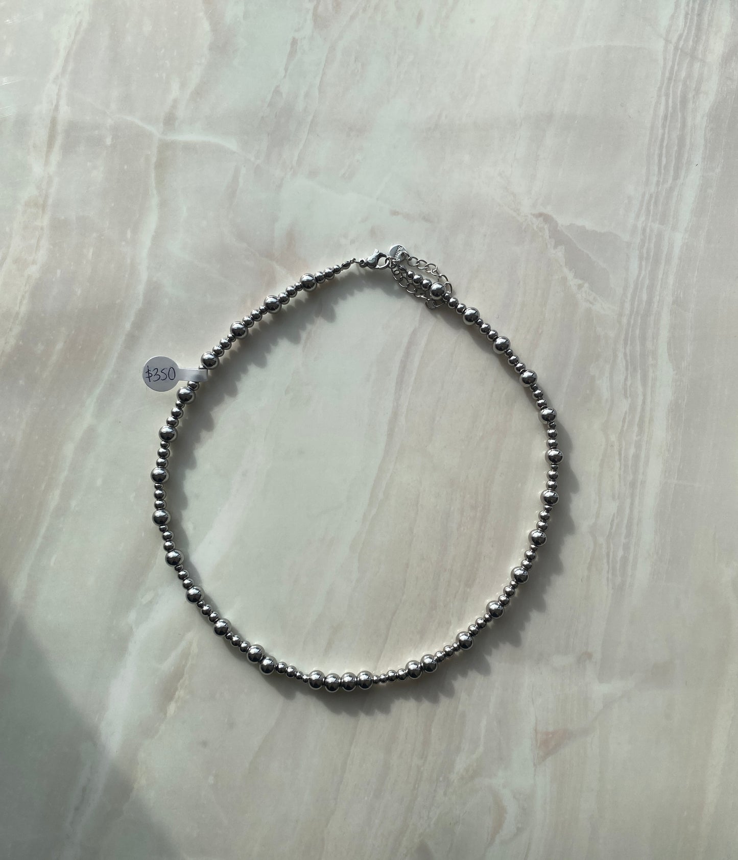 COLLAR PLATEADO ACERO INOXIDABLE