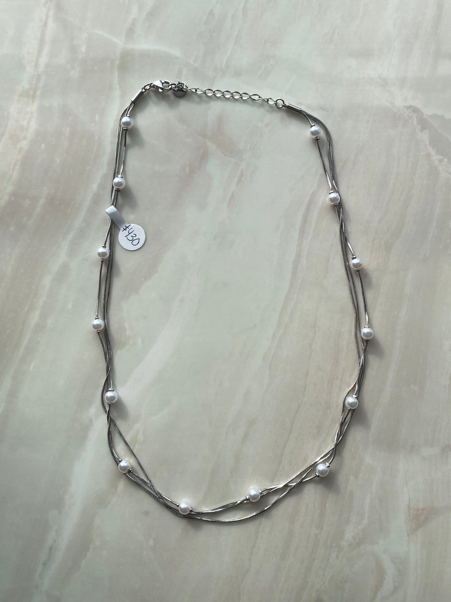 COLLAR PLATEADO ACERO INOXIDABLE