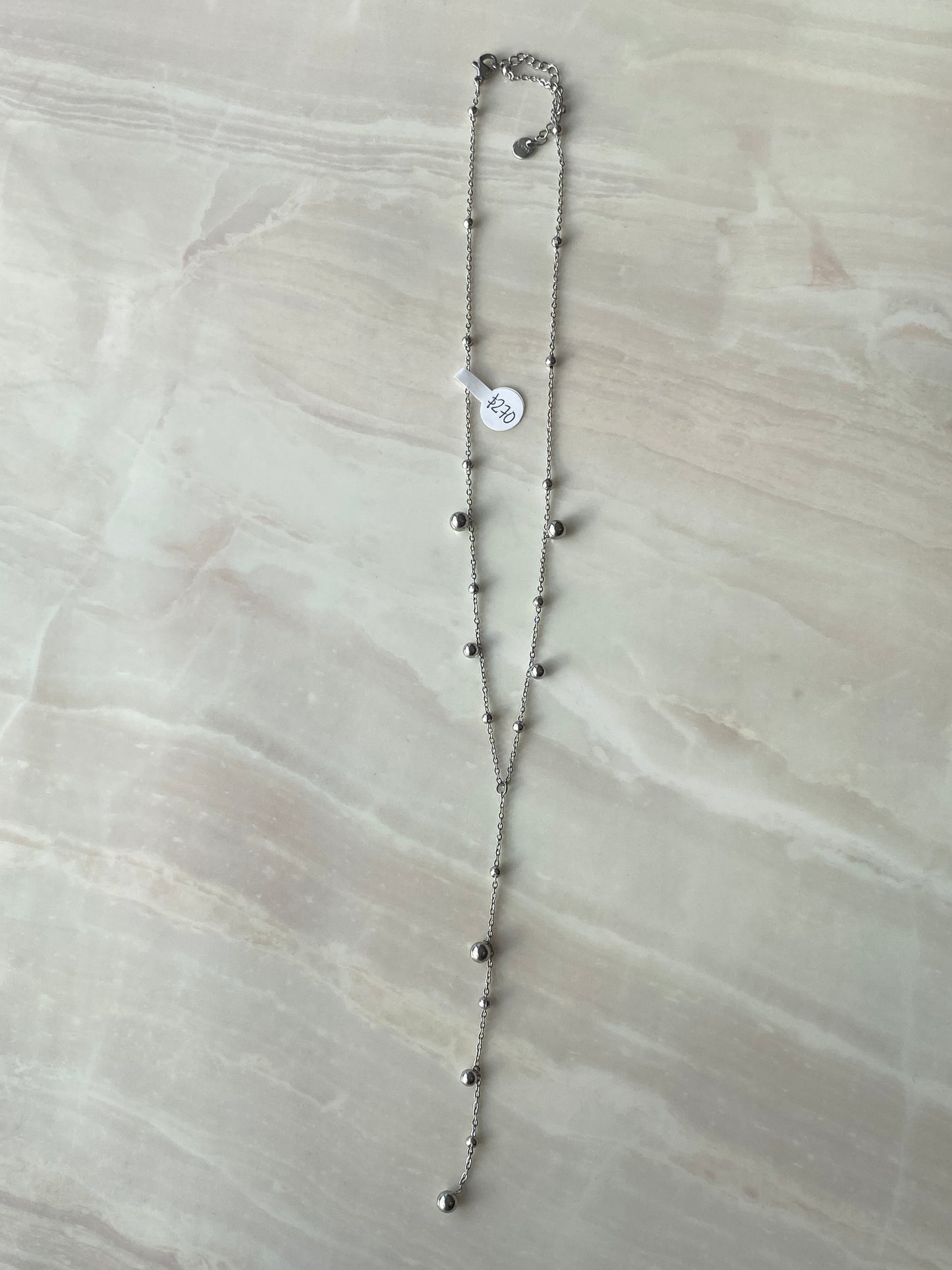 COLLAR PLATEADO ACERO INOXIDABLE