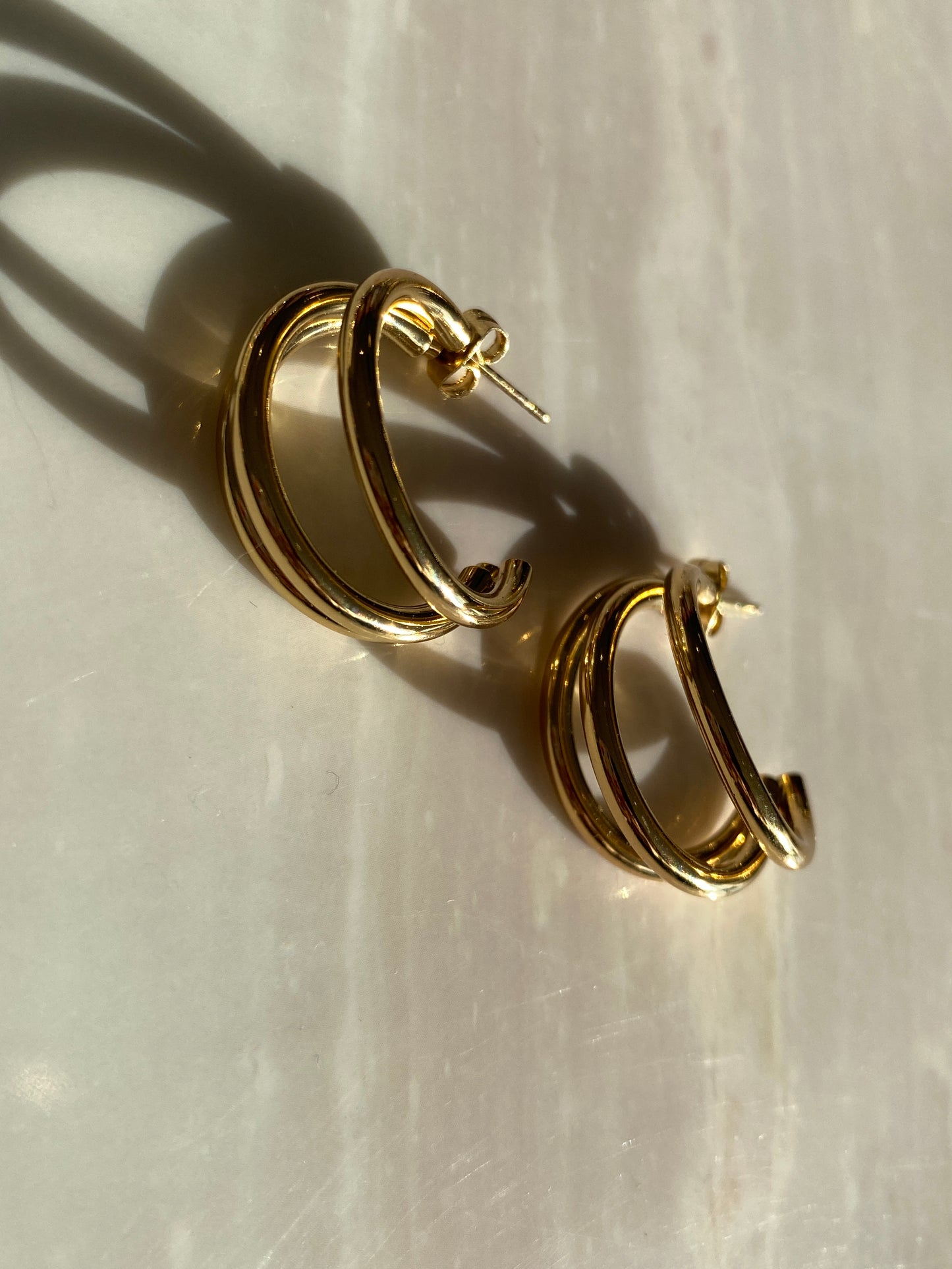 ARETES DORADOS ACERO INOXIDABLE