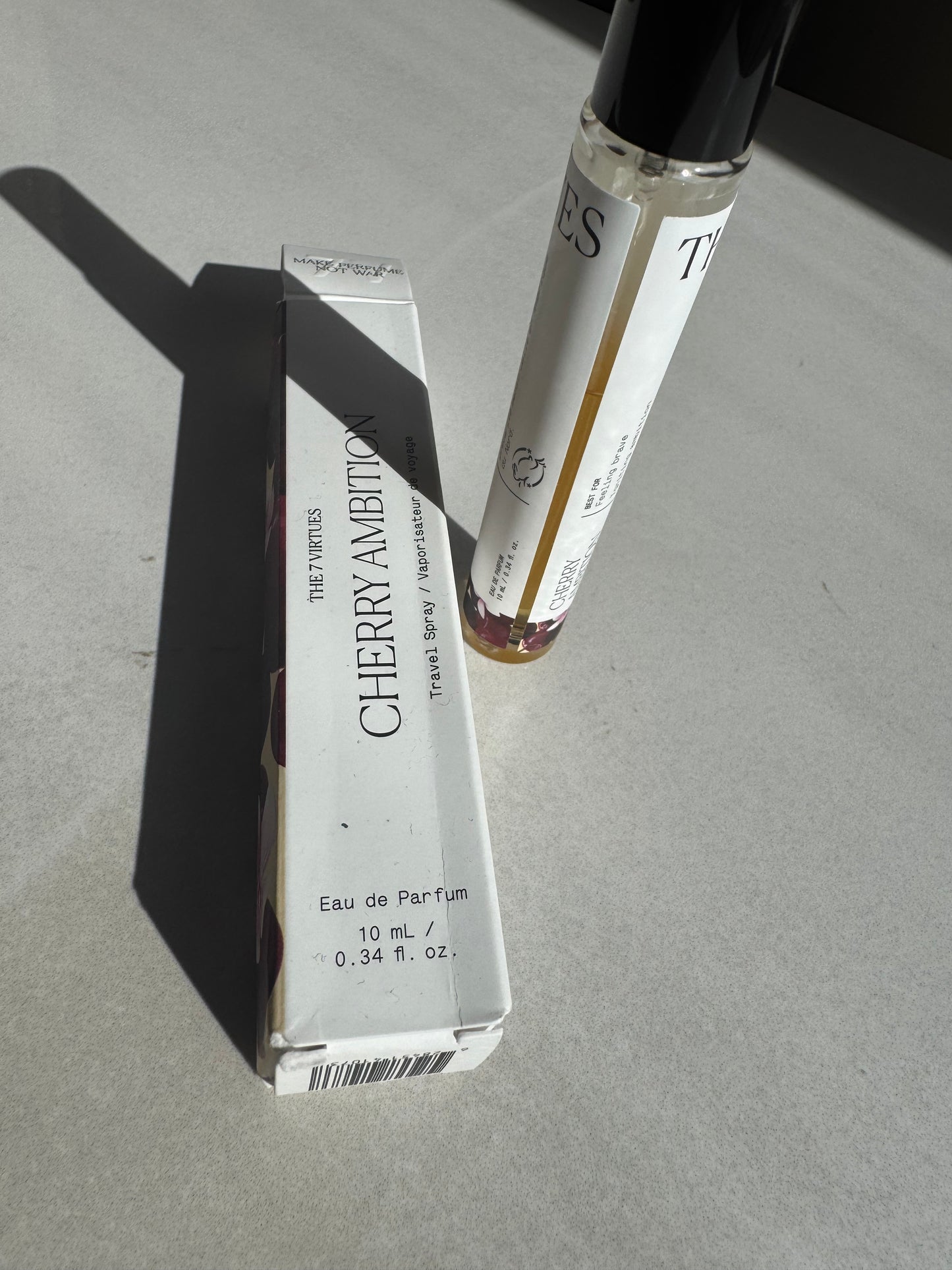 PIEZA DAÑADA -Cherry Ambition Eau de Parfum with Marshmallow Travel Spray | 7 VIRTUES - REVISA DESCRIPCIÓN