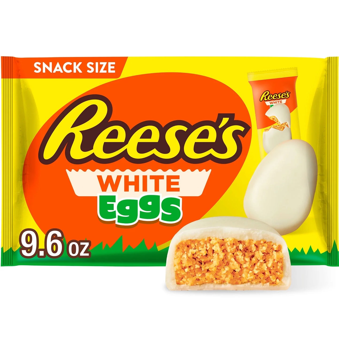 Reese's White Creme Snack Size Peanut Butter Eggs Easter Candy, Bag 9.6 oz