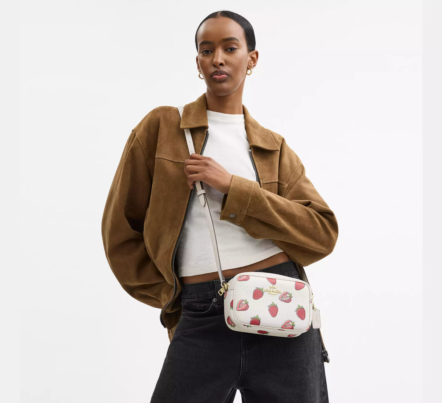 PREORDEN -Mini Jamie Camera Bag With Strawberry Print | COACH - 2 A 4 SEMANAS EN LLEGAR