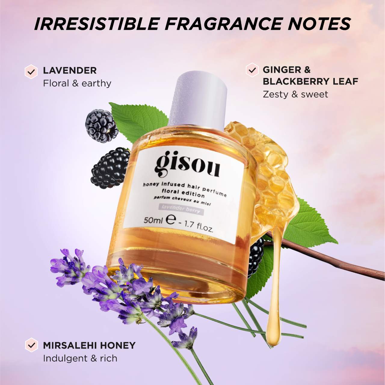 PREORDEN -Honey Infused Lavender Berry Hair Perfume | GISOU - REVISA TIEMPOS DE ENTREGA