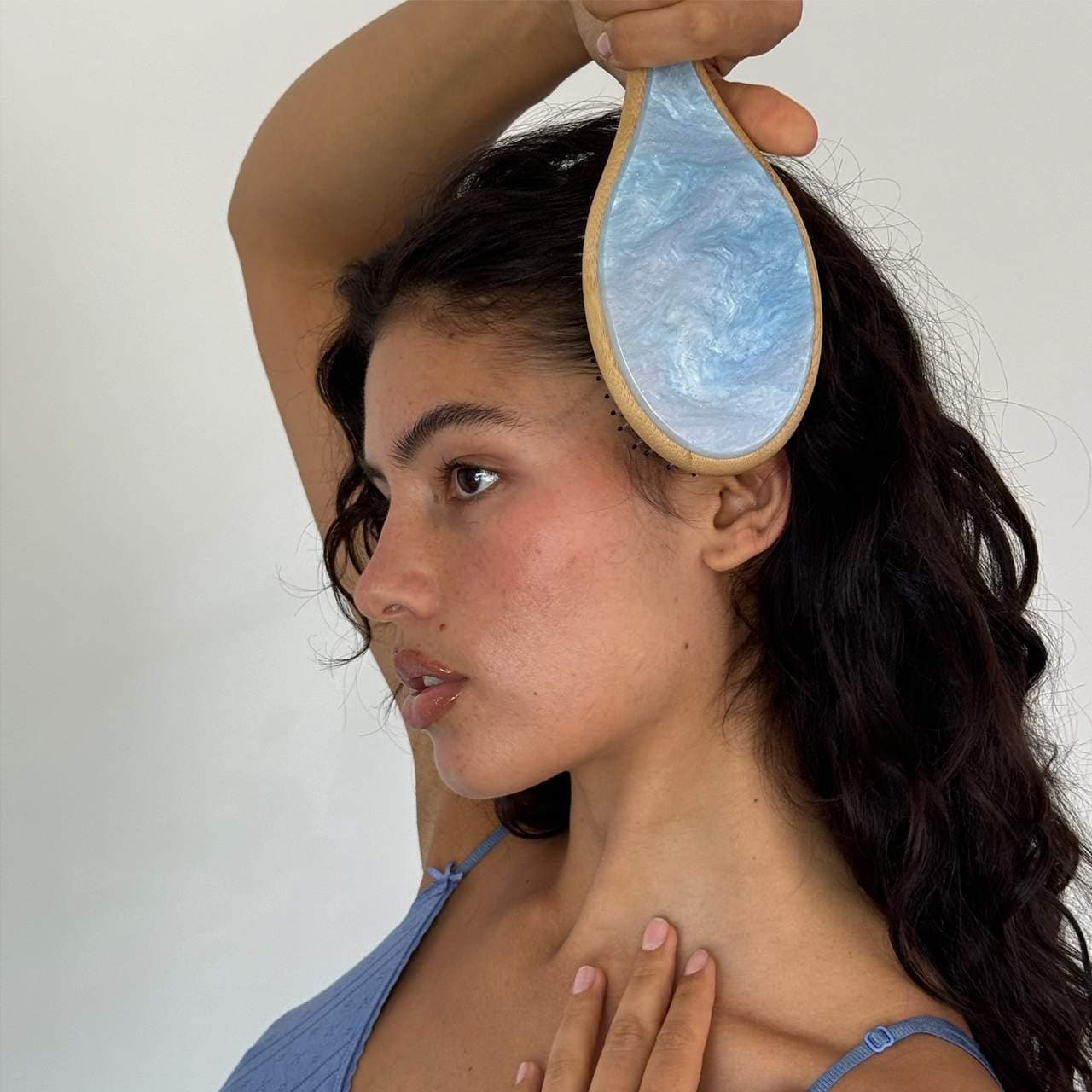 PREORDEN -Flat Hair Brush in Blue Sugar | EMI JAY - 2 A 4 SEMANAS EN LLEGAR
