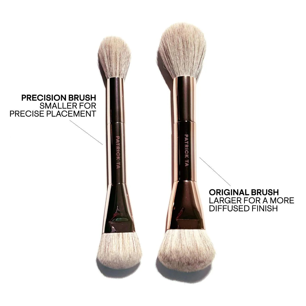 PREORDEN -Dual Ended Precision Blush Brush | PATRICK TA - 2 A 4 SEMANAS EN LLEGAR