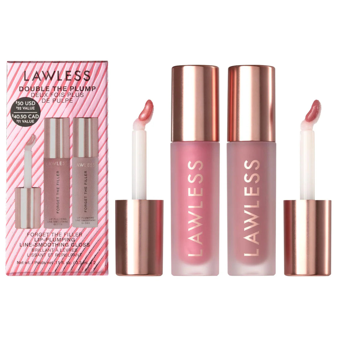 PREORDEN -Double the Plump Lip Gloss Set | LAWLESS - 2 A 4 SEMANAS EN LLEGAR