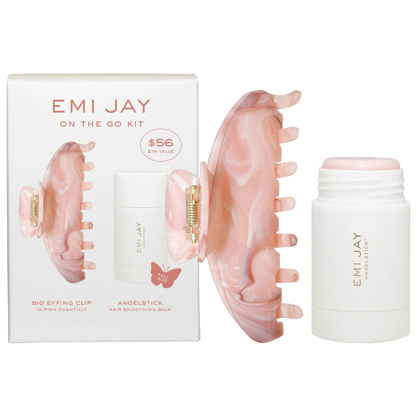 PREORDEN -Angelstick and Big Effing Clip® in Pink Chantilly On The Go Set | EMI JAY - 2 A 4 SEMANAS EN LLEGAR