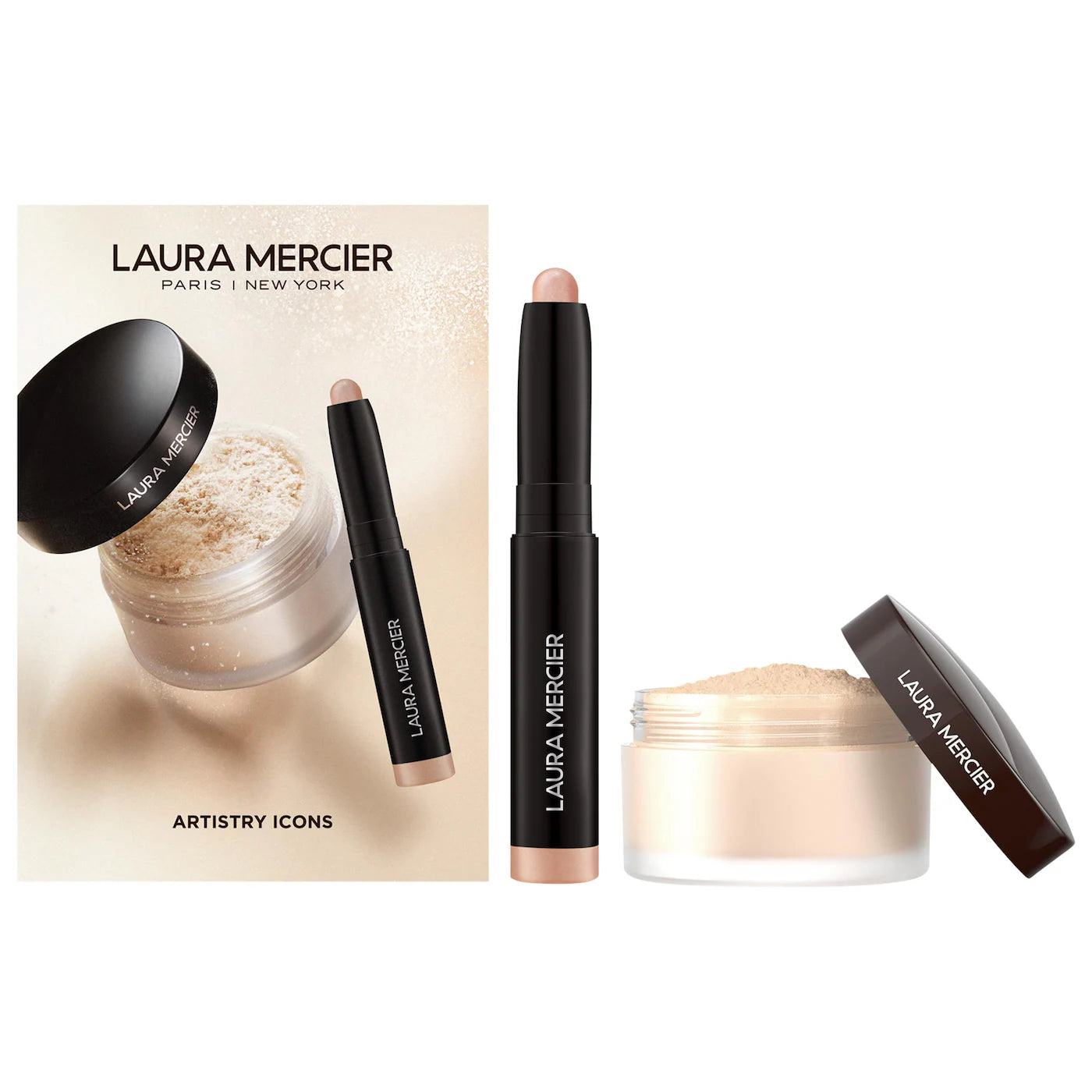 PREORDEN -Mini Artistry Icons Loose Powder and Eyeshadow Set | LAURA MERCIER - 2 A 4 SEMANAS EN LLEGAR