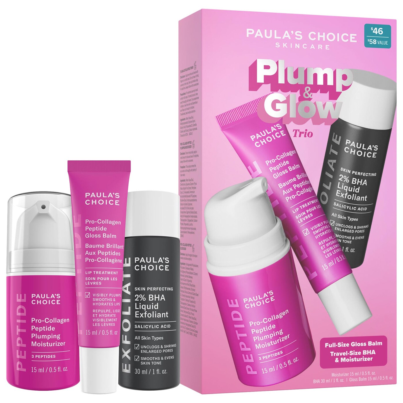 PREORDEN -Plump & Glow 3-Step Kit for Clear, Firm Skin | PAULA´S CHOICE - 2 A 4 SEMANAS EN LLEGAR