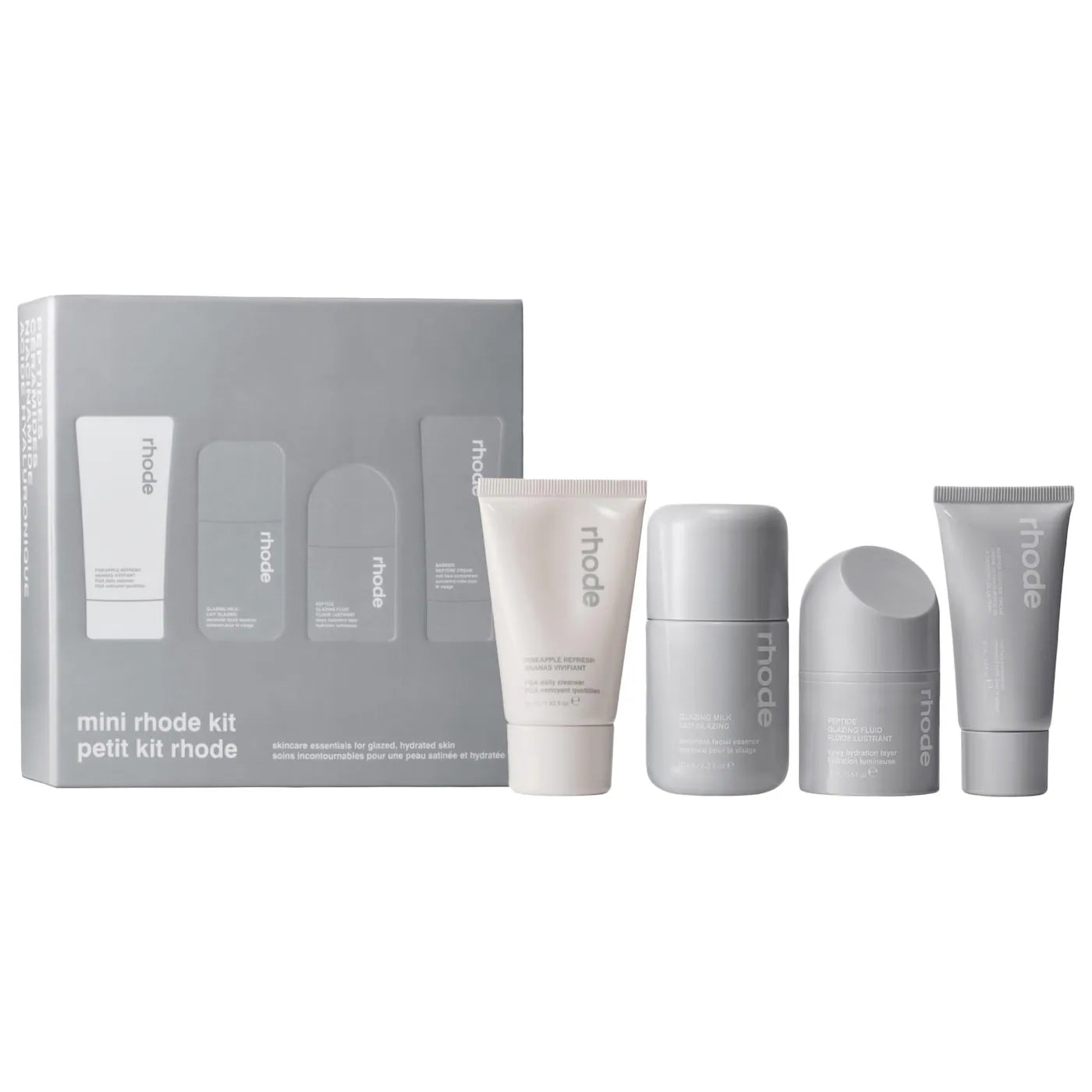PREORDEN -Mini Rhode Kit Glazed Skincare Essentials | rhode - 2 A 4 SEMANAS EN LLEGAR