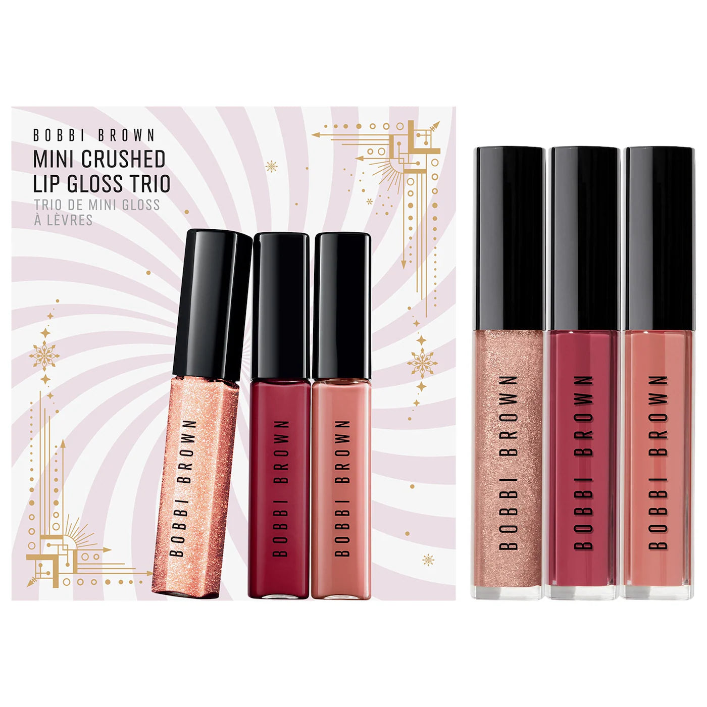 PREORDEN -Mini Crushed Oil-Infused Lip Gloss Gift Set Trio | BOBBY BROWN - 2 A 4 SEMANAS EN LLEGAR